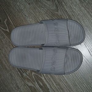 BeBe Craze logo Yeezy soot inspired slides slipper Sz 10